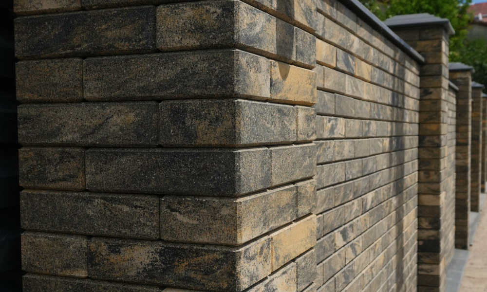 Облицювальна цегла Brickland Merkury на готовому суцільному паркані