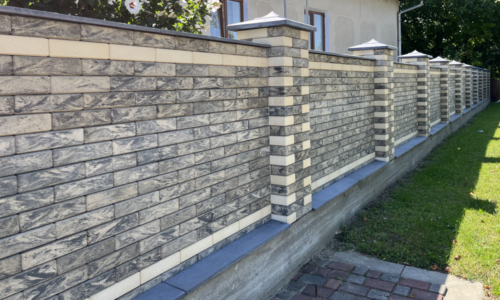 уцільний паркан з облицювальної цегли Brickland Anthracite